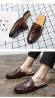Nuevos zapatos casuales de moda para hombre hechos de piel de cocodrilo inglesa, suela de goma antideslizante, sandalias suaves y transpirables - details 12