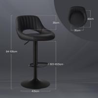 Taburete de Bar con Resaldo Diseño de Juego de 2 Taburete Giratorio 360° Altura Ajustable - details 5