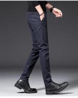 Pantalones de felpa de invierno para hombre, pantalones de negocios cálidos con cordón de terciopelo, gruesos, informales, elásticos - details 16