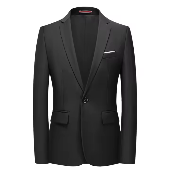 Blazer de Negocios Delgado para Hombres Colores de Caramelo Traje de Forma Casual para Oficina y Club Social - 1