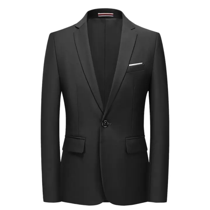 Blazer de Negocios Delgado para Hombres Colores de Caramelo Traje de Forma Casual para Oficina y Club Social - 1