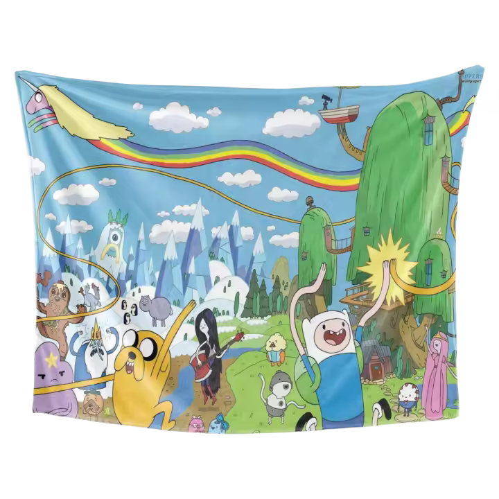 Manta de franela de Anime Adventure Finn Explore Time, manta ligera y acogedora, manta cálida para cama, sofá y sofá - 1