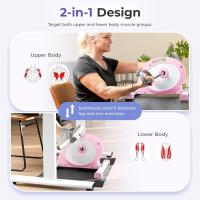 Bicicleta estática Inteligente, Mini pedaleador bajo encimera con Doble función para Personas Mayores, opcionalmente con aplicación Gratuita SunnyFit y Magnetic - details 9