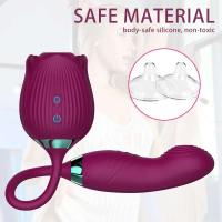 Lamiendo Rose-vibrador estimulador del clítoris Oral NippleThrusting consolador 2 en 1 juguete para mujeres productos sexuales para adultos - details 4