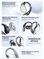 SANLEPUS Auriculares Inalámbricos Bluetooth 5.4 con HiFi y Graves Ultra Potentes - 60 Horas Autonomía, Auriculares Deportivos Abiertos, Diseño Ergonómico - Para Corredores y Amantes del Fitness - details 0