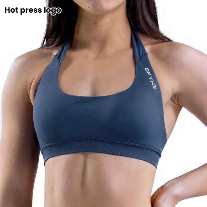 Sujetador deportivo de impacto para mujer, ropa interior deportiva sin costuras, elástica, transpirable, mejora el pecho, oc - 1