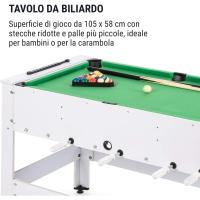 Mesa de Juegos de Mesa 2 en 1 Billar y Fútbolín para Adultos y Niños 105 x 58 cm Cubierta Verde - details 13