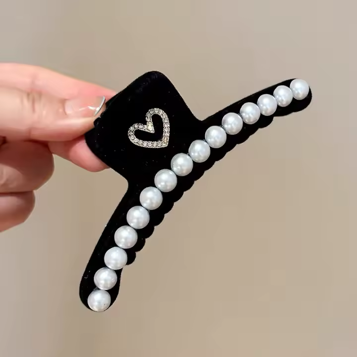 Elegante Horquilla de Perla Accesorio de Cabello de Moda para Mujeres Estilo Cangrejo de Corea - 1