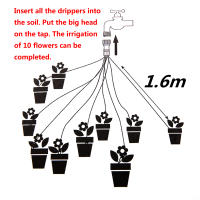 Kit de riego por goteo de 10 cabezales, dispositivo de riego por filtración de agua automática para jardín, invernadero, balcón, maceta, plantas - details 2