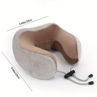 Almohada facial en forma de U, funda suave de poliéster y spandex, lavable a máquina con cremallera, tela no tejida de franela portátil, solo lavado a mano, comodidad para adultos durante todas las estaciones - details 6