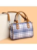 BINGMEI Moda gran Capacidad A Cuadros Bolso de las Mujeres nuevo Estilo Universitario Clase Commuter Bolsa de Hombro Multifuncional Barril Mochila - details 3
