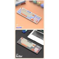 El nuevo K98 teclado bluetooth inalámbrico recargable sensación mecánica hombres y mujeres ordenador tableta oficina juego luminoso - details 6