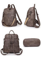 Mochila de Cuero de pu para Mujer, bolso de mano informal, bolso de viaje, bandolera - details 6