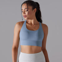 Hamidou-Sujetador de Yoga con espalda cruzada para mujer, ropa interior deportiva absorbente de golpes, correas de hombro cruzadas, Top corto de Fitness, deportes a prueba de golpes - details 27
