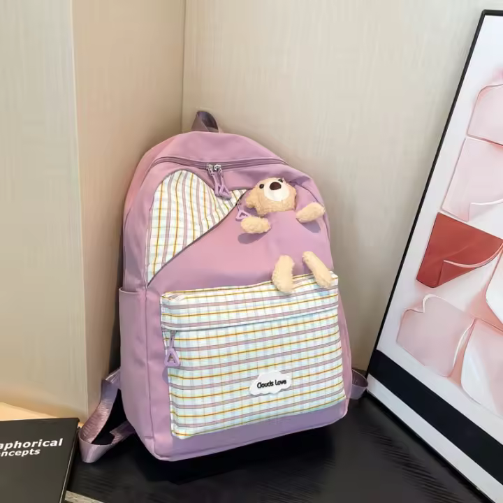 Mochila, campus, estilo occidental, bolso de estudiante, nuevo estilo, bolso escolar, estilo coreano, personalidad, niña, mochila - 1