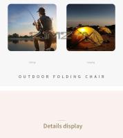 Silla plegable portátil para acampar al aire libre, perfil VIE BO, para picnic, pesca, ocio, vacaciones, silla de playa - details 9
