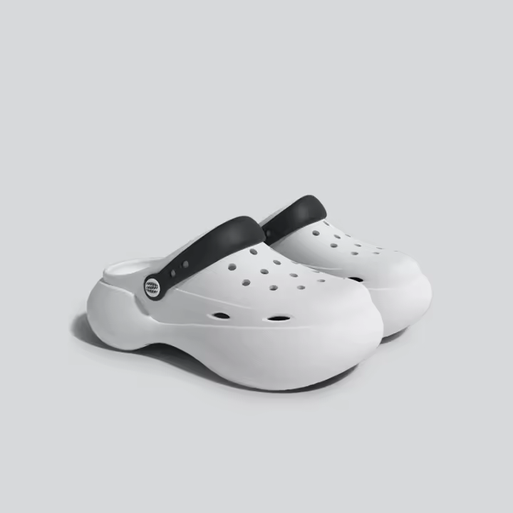 Zapatos de dibujos animados con agujero lindo, suela gruesa, aumento de bolsa, cabeza de EVA, zapatillas de suela suave para exteriores - 1