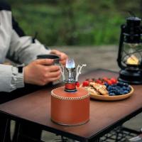 Mini estufa de gas para exteriores, quemador de viaje plegable portátil, horno, equipo de supervivencia para picnic, accesorios, suministros para acampar, herramientas - details 6