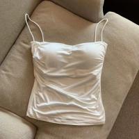 Camisetas sin mangas para mujer con sujetador incorporado, camisetas sin mangas con tirantes finos para mujer, camisetas informales - details 5
