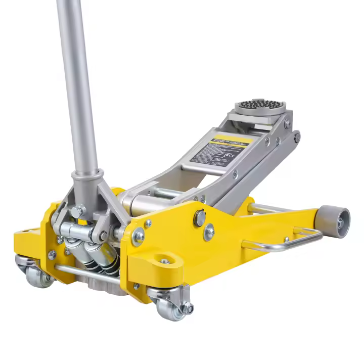SucceBuy Gato de piso de perfil bajo de 3 toneladas, capacidad de 6600 lb, rango de elevación de 3,7"-18,3" (amarillo) - 1