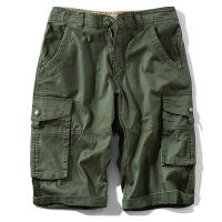 Pantalones cortos cargo de camuflaje de algodón con múltiples bolsillos para hombre - details 6
