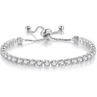 Pulsera de tenis para mujer de lujo práctico ajustable garras mosaico Zirconia Color oro rosa joyería de moda regalo - details 9