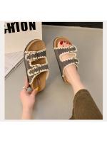 Chanclas de plataforma con suela gruesa para mujer, ropa de exterior de verano 2025, nuevas sandalias de playa para mujer - details 8