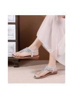 IELTS Run gran Tamaño Hueco, Sandalias de Diamantes de Imitación de Fondo Plano Transfronterizo, Comodidad Bohemia Zapatos de Mujer Verano 3016 -1A - details 0