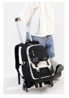 Mochila escolar con ruedas desmontables para niña de primaria, mochila con ruedas grande para secundaria, artículos de regreso a la escuela - details 14