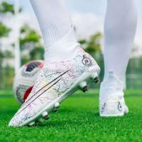 Zapatos de fútbol de marca para niño, tobillo alto, talla 33-46, deportes de verano - details 7