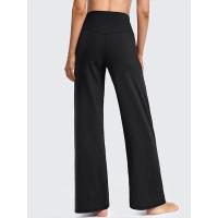 Pantalones de moda coreana para mujer, cintura alta, pierna ancha, estilo informal de Yoga para primavera y otoño - details 4
