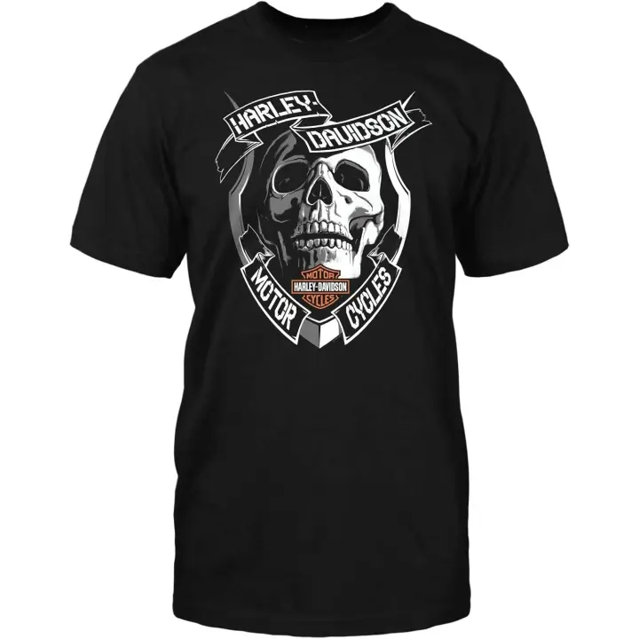 Camiseta estampada militar para hombre, camisa con cuello de cuero, color negro, enganchado - 1