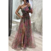 Vestido Elegante de Malla Multifuncional para Mujer Estilo Descubierto con Hombros - details 3