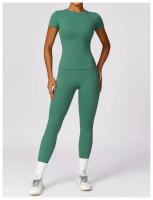 Camiseta Deportiva de Yoga de Nylon Secado Rápido Manga Corta Para Fitness al Aire Libre - details 17
