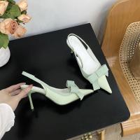 Stiletto tacones altos bolsa francesa cabeza sandalias zapatos de hadas nuevo temperamento arco puntiagudo solo zapatos - details 23