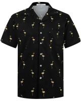 Camisa hawaiana de moda de verano, camisa casual de playa Aloha con estampado de cocoteros y botón grande de manga corta 6XL para hombre - details 8