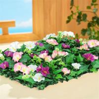 Panel de pared de plantas artificiales Morning Glory, 60x40cm, paneles de pared de plástico resistentes a los rayos UV, fondo realista DIY - details 7