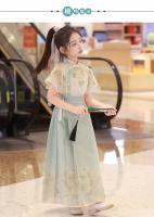 Conjunto de falda con cara de caballo para niña, Hanfu Xianqi Qing de verano para niños, nuevo estilo fino antiguo chino Tang mejorado - details 1