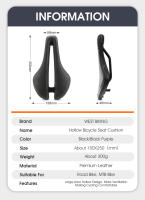 WEST BIKING-sillín transpirable para bicicleta de montaña, asiento suave de PU, resistente al agua, accesorios de ciclismo - details 1