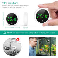 ORIA-termómetro redondo Digital LCD para acuario, medidor electrónico de temperatura para pecera, caja de reptiles, Mini termómetro - details 3