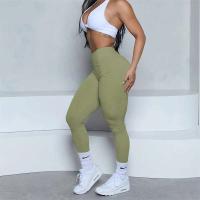 Leggings con espalda en V para mujer, leggings deportivos sin costuras para mujer, pantalones de yoga sólidos elásticos de cintura alta para fitness y jogging - details 10