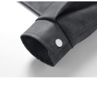 New Solid Leisure Port Wind Man Coat Outdoors Simplicity Fashion Jacket Spring Autumn Retro Style Flip Collar Leather Jacket Man - details 9