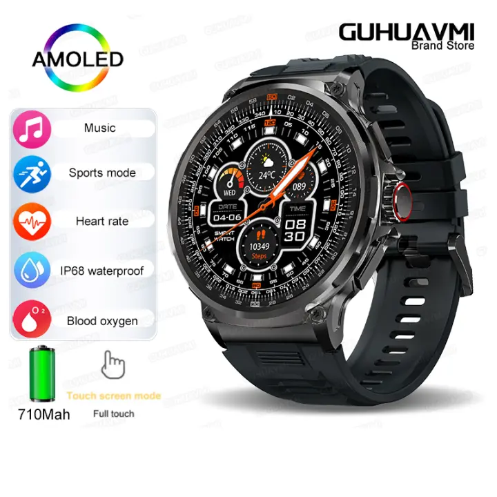 Reloj inteligente deportivo para hombre, pulsera con pantalla HD de 1,85 pulgadas, Bluetooth, llamadas, batería de 710mAh, control del ritmo cardíaco, resistente al agua, para teléfono Android e IOS - 1