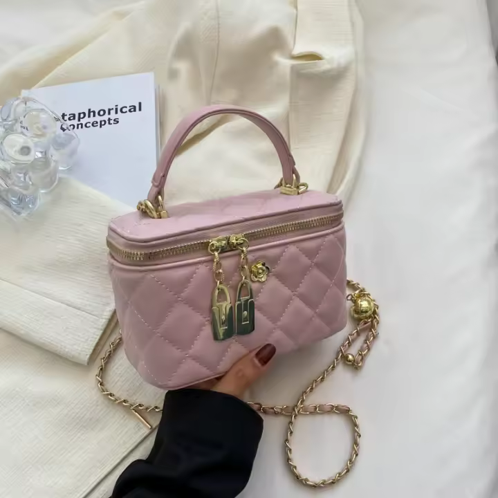 Bolso pequeño Popular de este año para mujer, novedad de verano 2025, bolso de mano acolchado con cadena, bolso de hombro tipo bandolera con caja versátil - 1