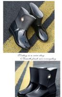 Botas De Lluvia Para Mujer Estilo Nuevo Invierno Media Calf Impermeables Antideslizantes Para Exteriores Y Cocina Zapatos De Goma Para Trabajo - details 8