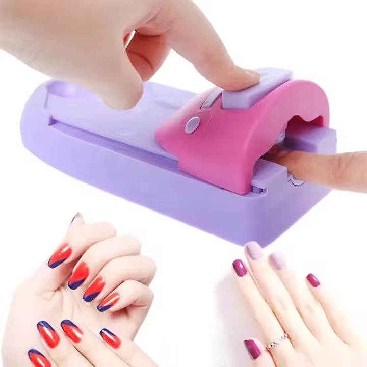 Juego de impresora de Arte de uñas Diy, máquina de manicura con impresión de patrón, Kit de esmalte de dibujo de uñas con 6 placas de patrón - 1