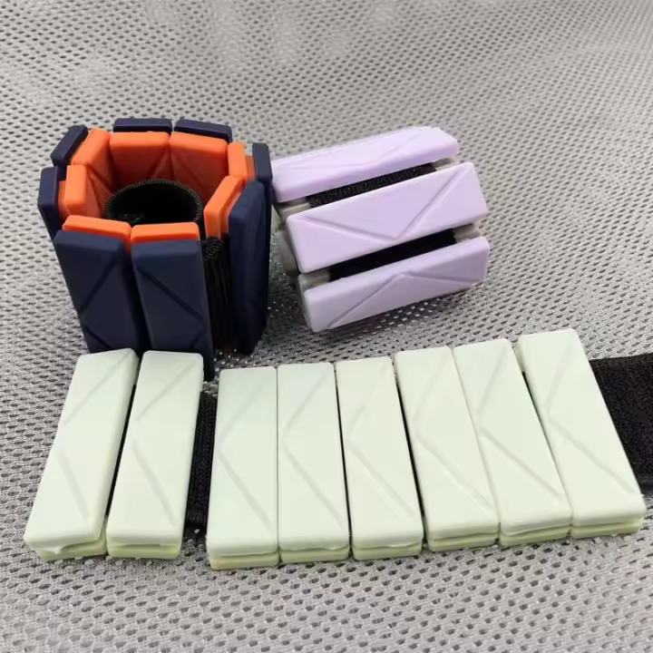Juego de pesas ajustables para muñeca y tobillo, pulsera de silicona portátil para aeróbic, soporte de peso, Pilates, gimnasio, ejercicio de baile Fiess - 1