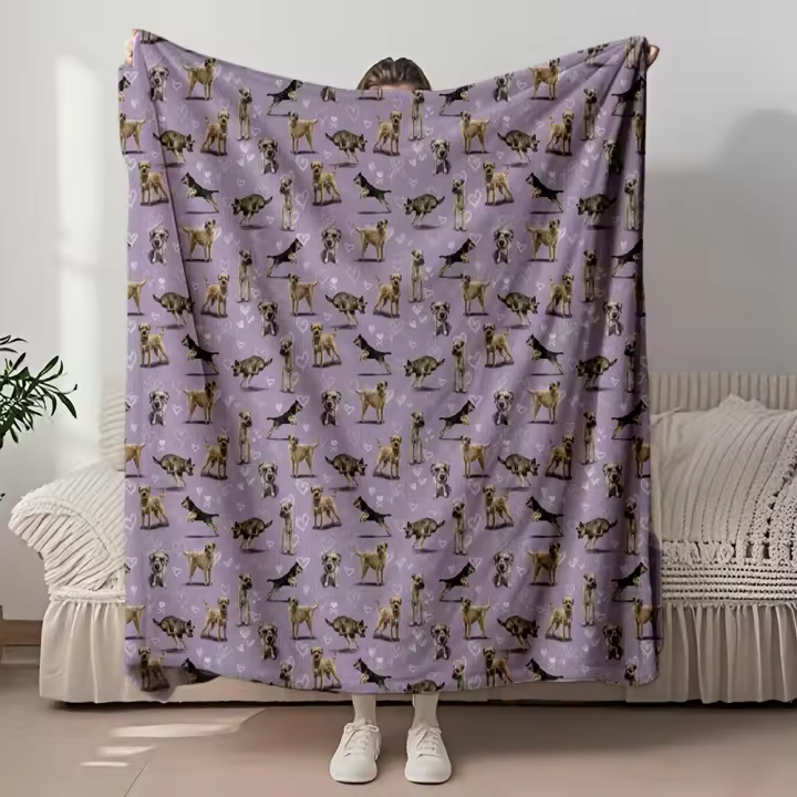 Manta de Franela con Estampado Tropical Ligero Ideal para Oficina y Hoteles - 1
