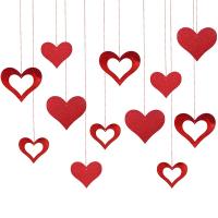 Corazón Rojo de Amor en Espiral 50pcs Guirnalda Colgante para Día de San Valentín, Boda, Aniversario, Fiesta de Cumpleaños Decoración de Iluminación - details 3
