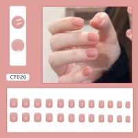 24pcs Uñas Postizas Cortas Y Redondas En Colores Sólidos Full Cover Desmontables Para Dedos De La Mano En Acrílico - details 11
